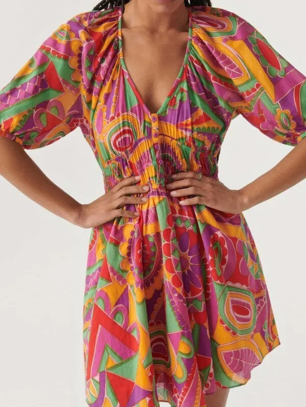 ba&sh Dova Puff Sleeve Mini Dress